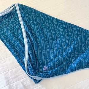 Kickee Pants Bamboo Toddler Blanket Blue Waves